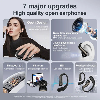 Smart AI Translation Headset True Wireless Sports Long-lasting Bluetooth Headset Stereo Sound Semi-in-ear Air Conduction Headset