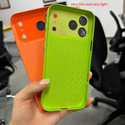 Litchi Pattern Leather Texture Magnetic Adhesive Case for Iphone 17 Pro Max/16/15/14/13 Transparent Mirror Surface Shock Protection Ultra-Thin Wireless Black Smartphone Protective