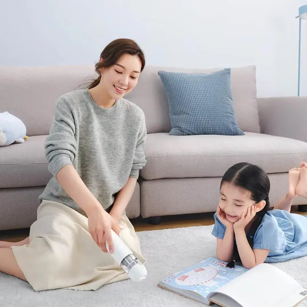 Mi Mini Vacuum Cleaner, 13000Pa Portable Wireless One-Button Start 88000RPM Brushless Motor with Multi Nozzles for Car
