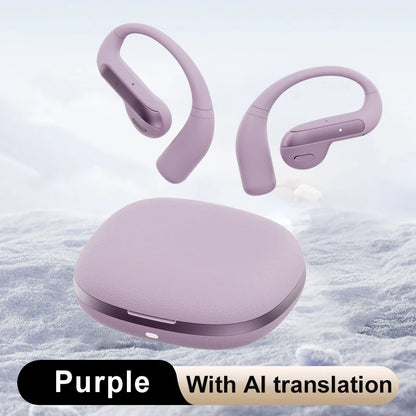 Smart AI Translation Headset True Wireless Sports Long-lasting Bluetooth Headset Stereo Sound Semi-in-ear Air Conduction Headset