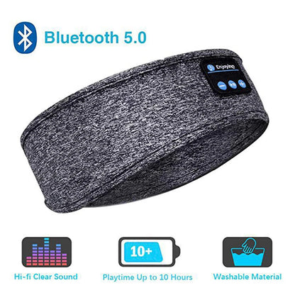 Bluetooth-Compatible Sleeping Headphone Sports Headband Thin Soft Elastic Comfortable Wireless Music Earphones Eye Mask Earphone
